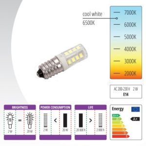 Žiarovka LED 230 V, 2 W so závitom